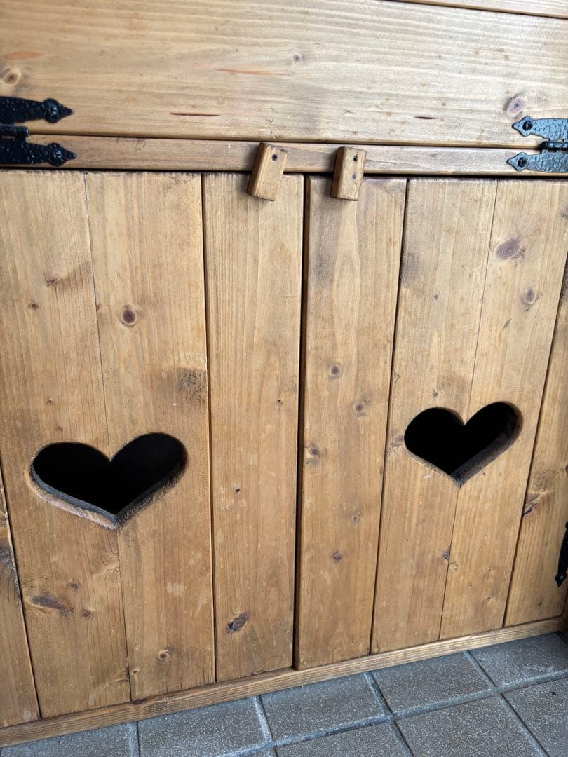 大幅値下げ‼️【美品】木製ハート型収納家具 カントリー調 シューズボックス