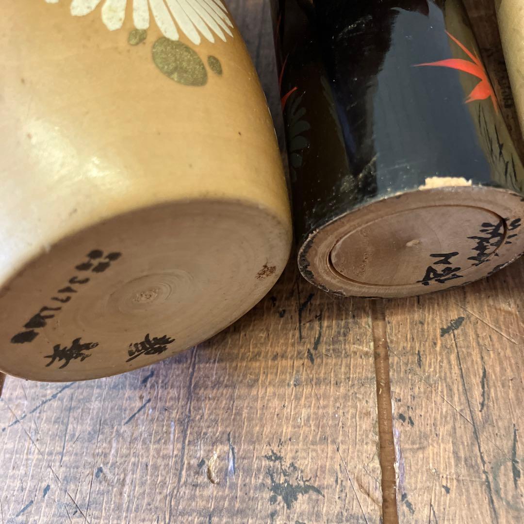 昭和レトロ 木製 こけし 小芥子 置物 飾り 工芸品 民芸品 コレクション 多数