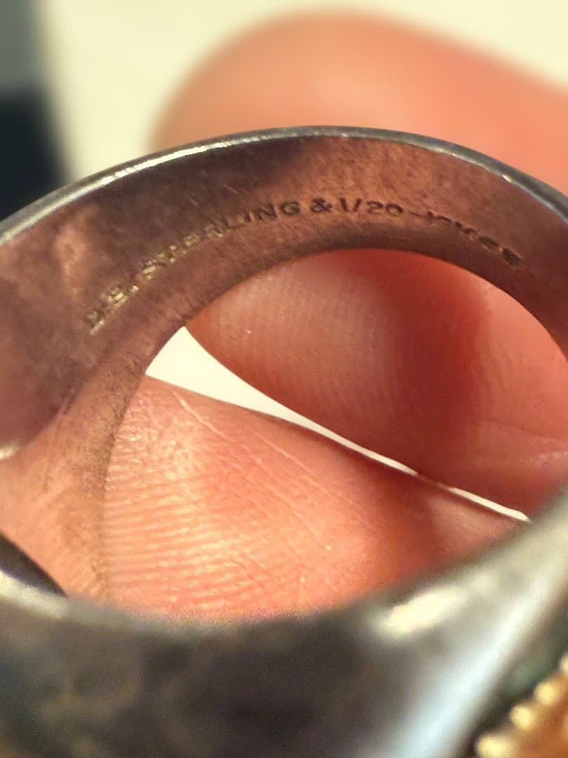 希少 ヴィンテージ WW2 マザーオブパール イーグルリング