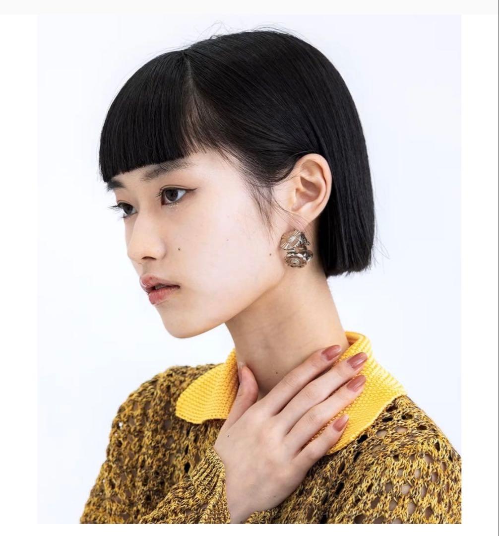 TOGA シルバースクエアピアス