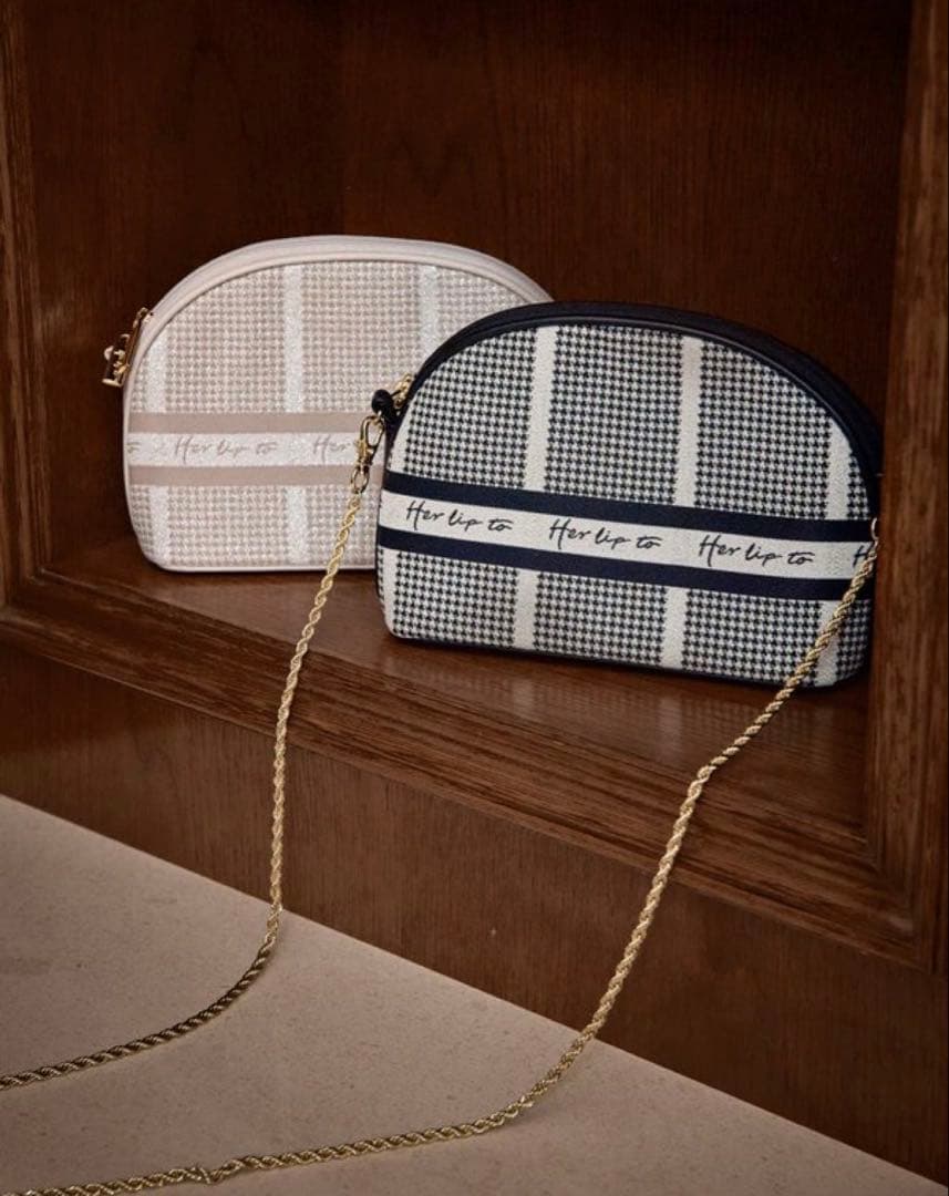 バッグ herlipto Jacquard Chain Pochette