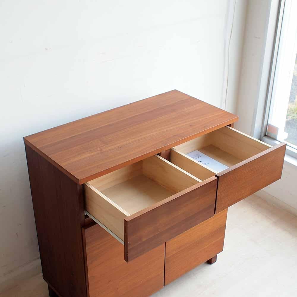 無印良品/MUJI ウォールナット材 キャビネット 80cm ZR24319