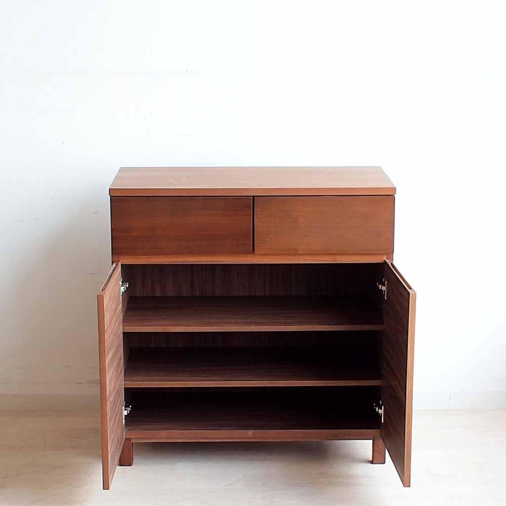 無印良品/MUJI ウォールナット材 キャビネット 80cm ZR24319