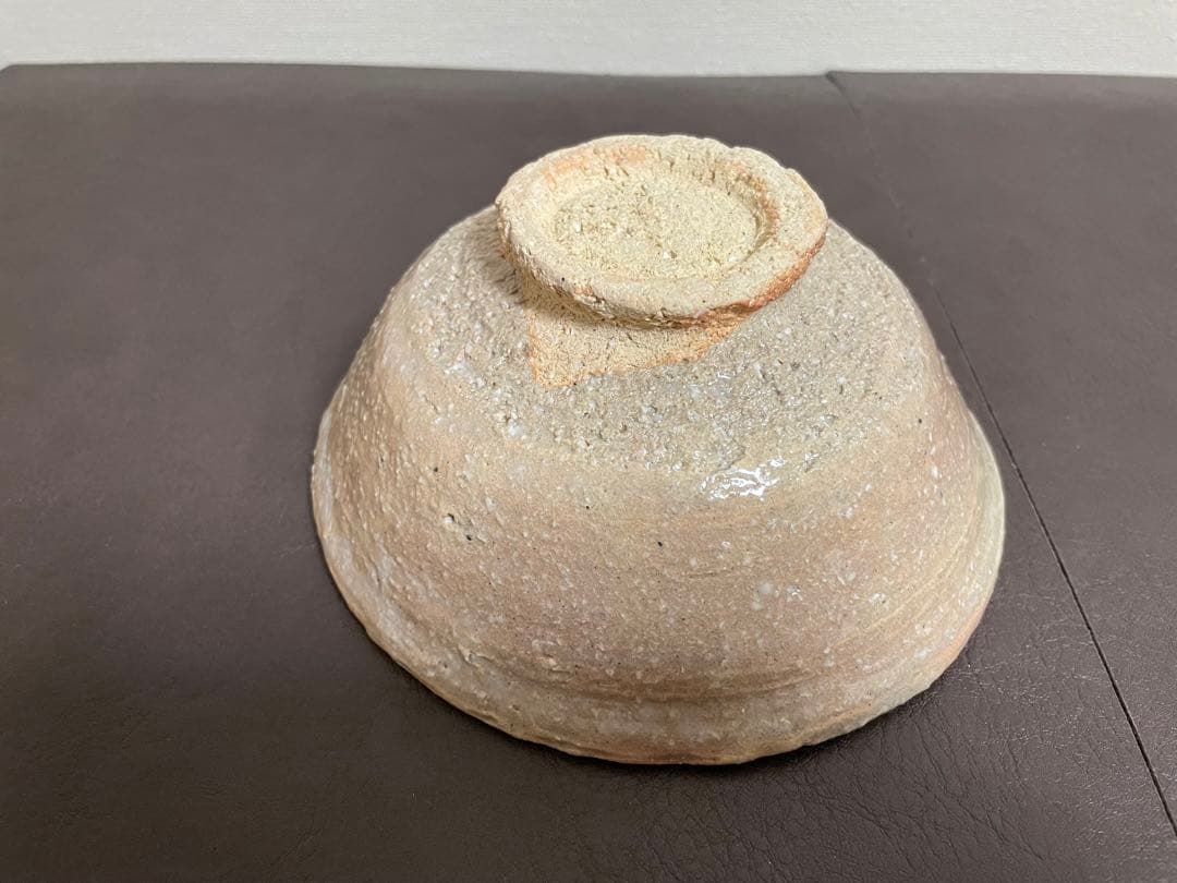 十代三輪休雪　萩刷毛目平茶盌　共箱　茶碗　萩焼　茶道具