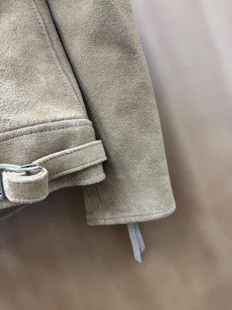 NANOUNIVERSE ナノユニバース ベージュ シングルライダースジャケット