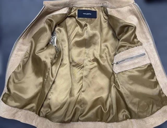 NANOUNIVERSE ナノユニバース ベージュ シングルライダースジャケット