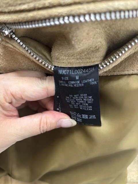 NANOUNIVERSE ナノユニバース ベージュ シングルライダースジャケット