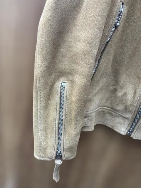 NANOUNIVERSE ナノユニバース ベージュ シングルライダースジャケット