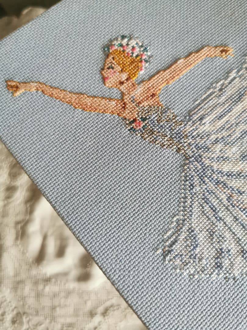 アンティーク イギリス ニードルワーク刺繍ボード プリマドンナ バレリーナ