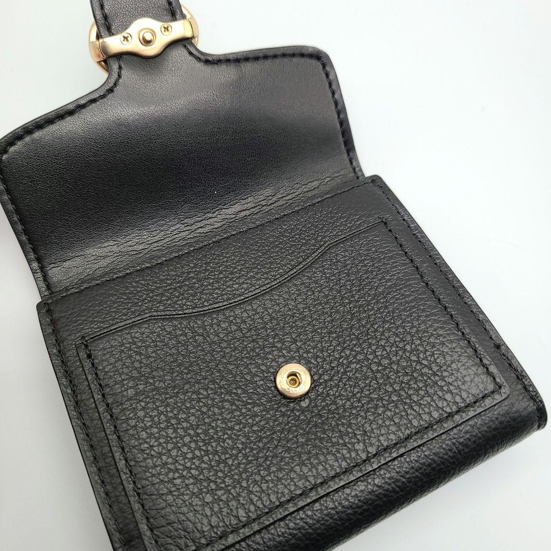 COACH 折り財布 新品 ブラック 小銭入れ お札入れ 黒 レディース