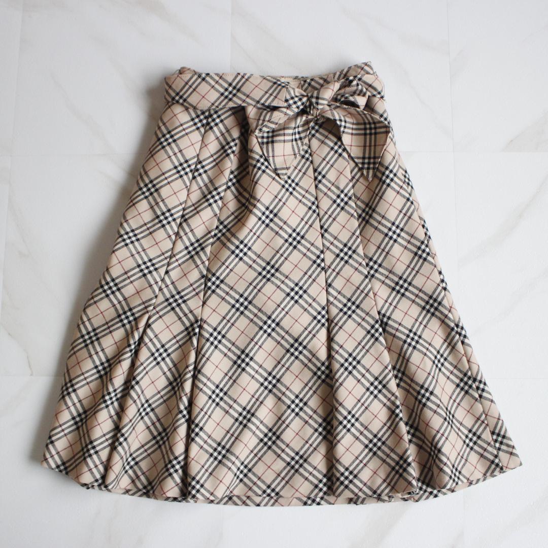 BURBERRY BLUE LABEL ノバチェックスカート Mサイズ ベージュ