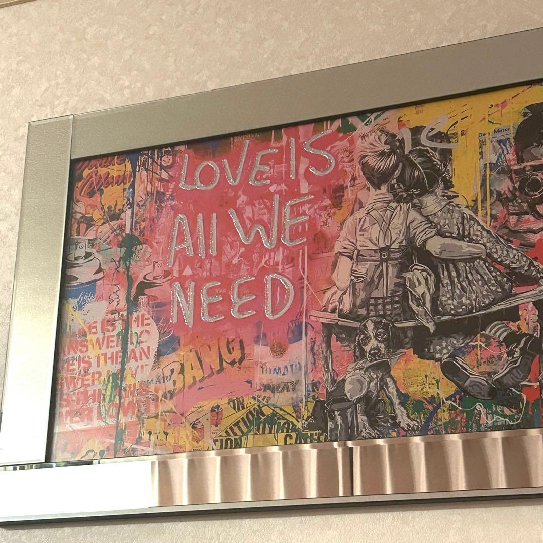 POP アメコミ 現代 アート スプレー バンクシー LOVE カラフル 転写