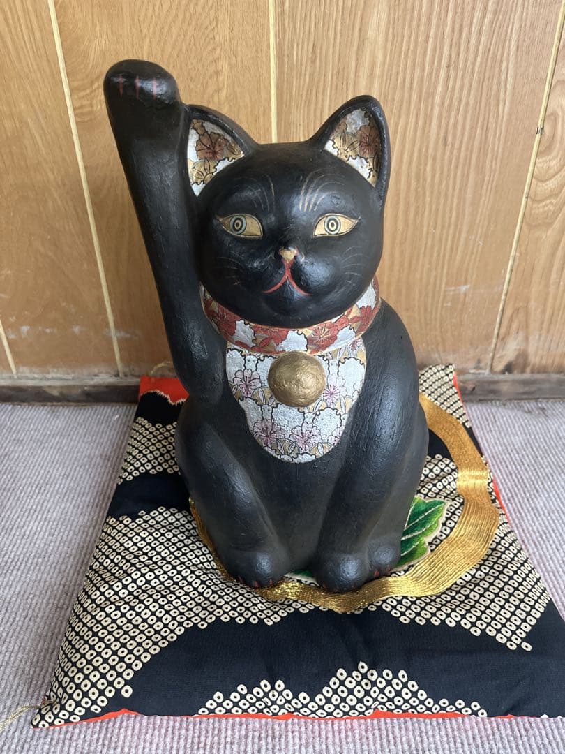 黒い招き猫 アンティーク品