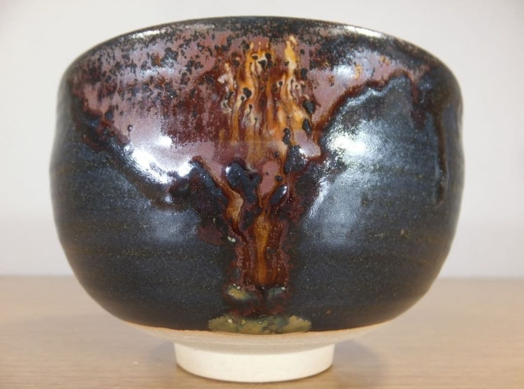 真作保証 13代 高取八仙 自作 高取春慶茶碗 高取焼 コレクター放出品 福岡県