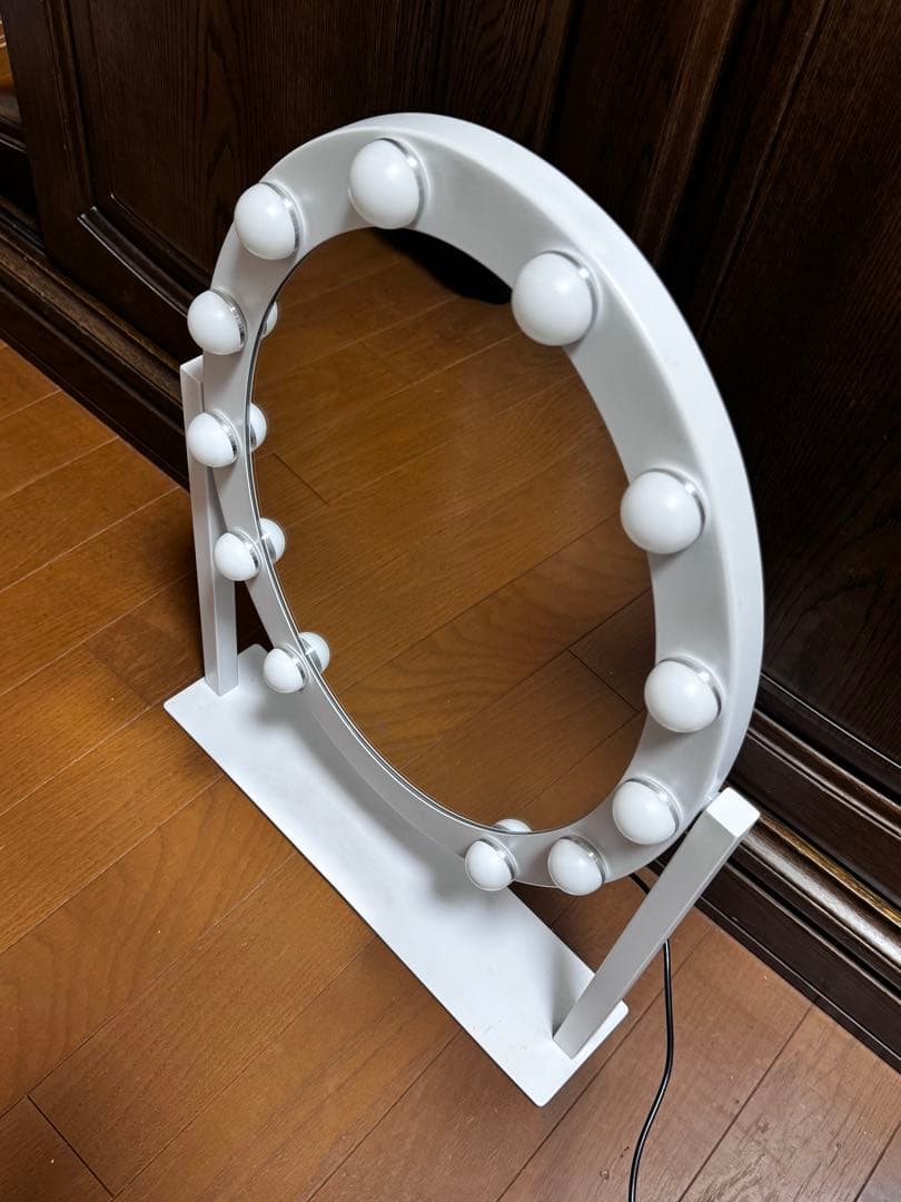 Francfrancハリウッドミラーラウンドホワイト【女優ミラー】