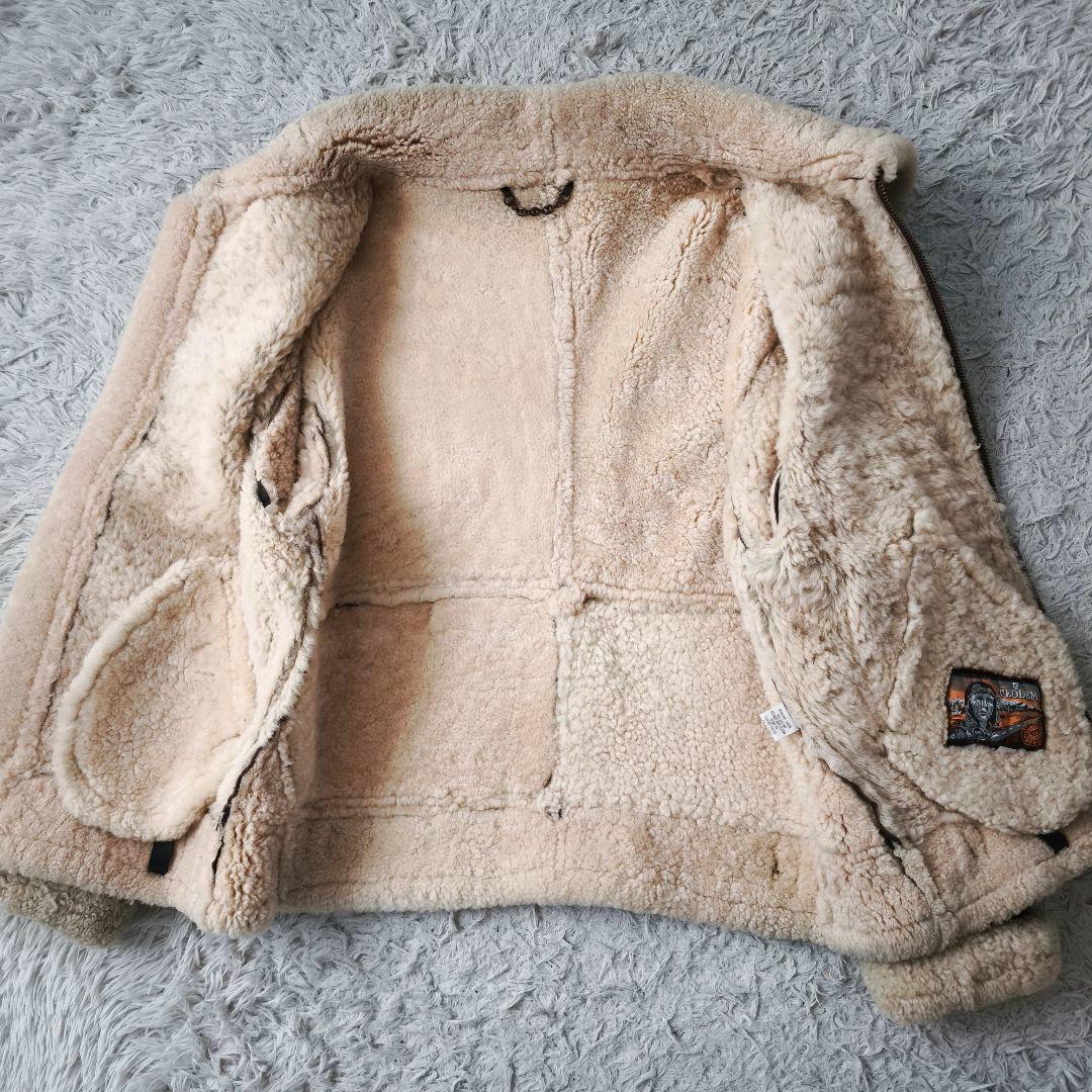 【高級◎ ゆったり】TEODEM ムートンジャケット B3 本革 ボア XL