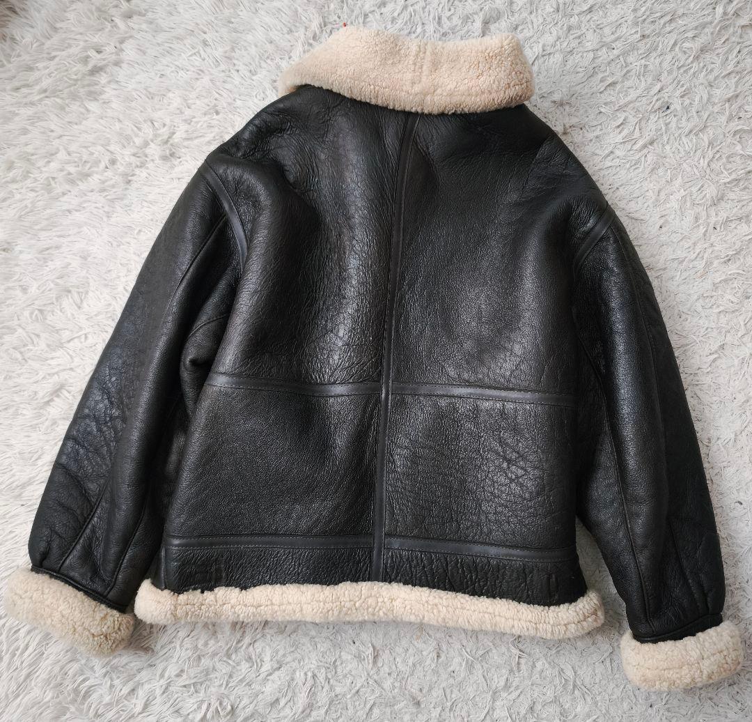 【高級◎ ゆったり】TEODEM ムートンジャケット B3 本革 ボア XL