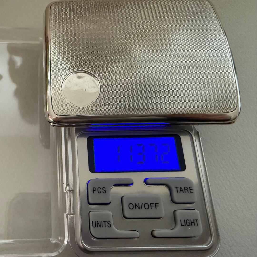 英国マッピンウェブ純銀スターリングシルバーシガレットケースタバコ入れ113.7g