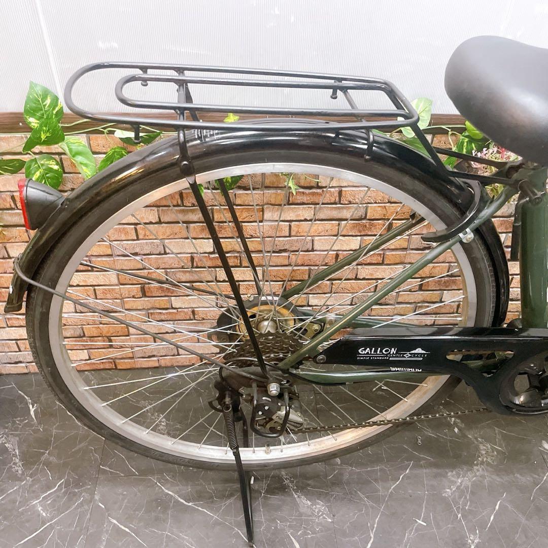 【34】一般車 ママチャリ GALLON カーキー 27インチ