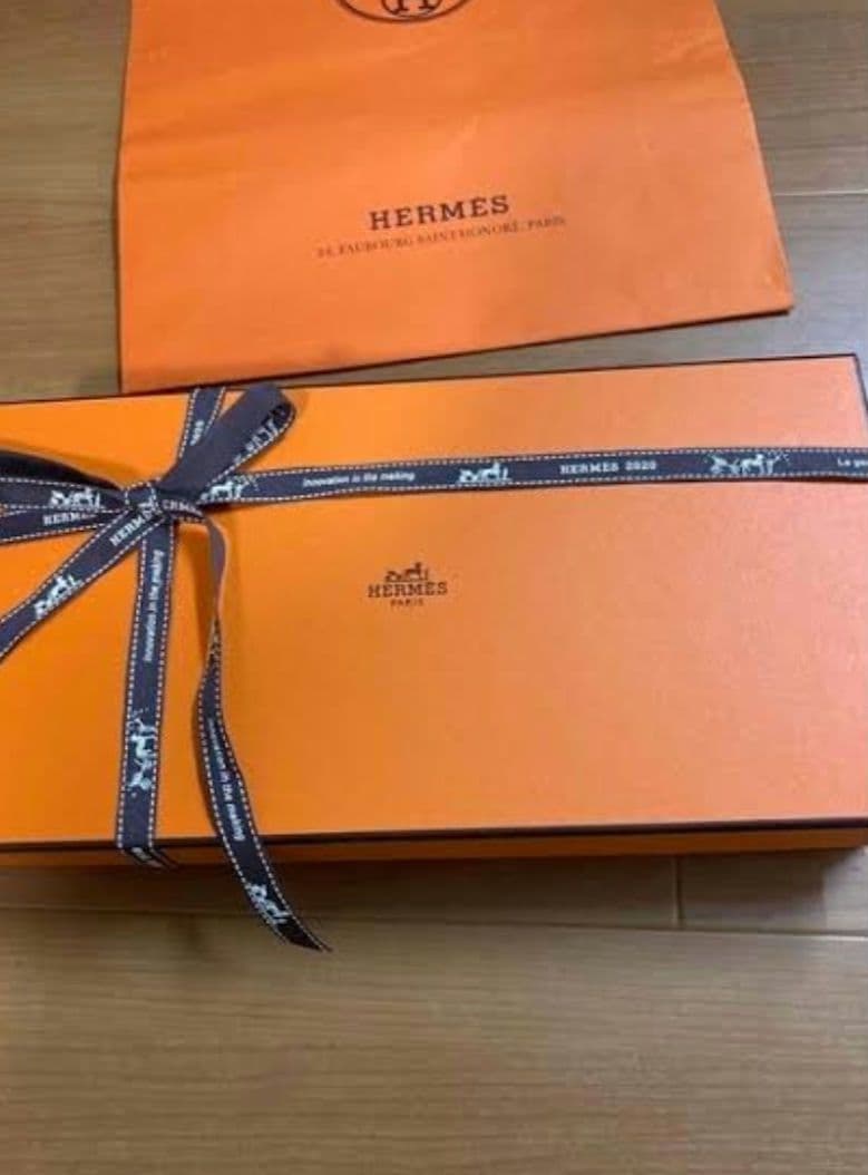 新品未使用 エルメス Hロゴ タオルハンカチ ピンク