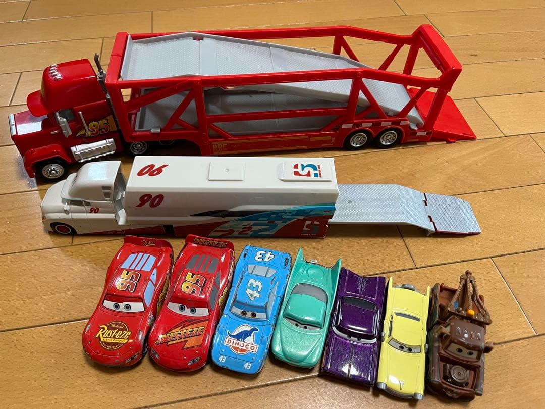 レア】カーズ　カーキャリア（34cm）ポンシートレーラーまとめセットアメリカ希少