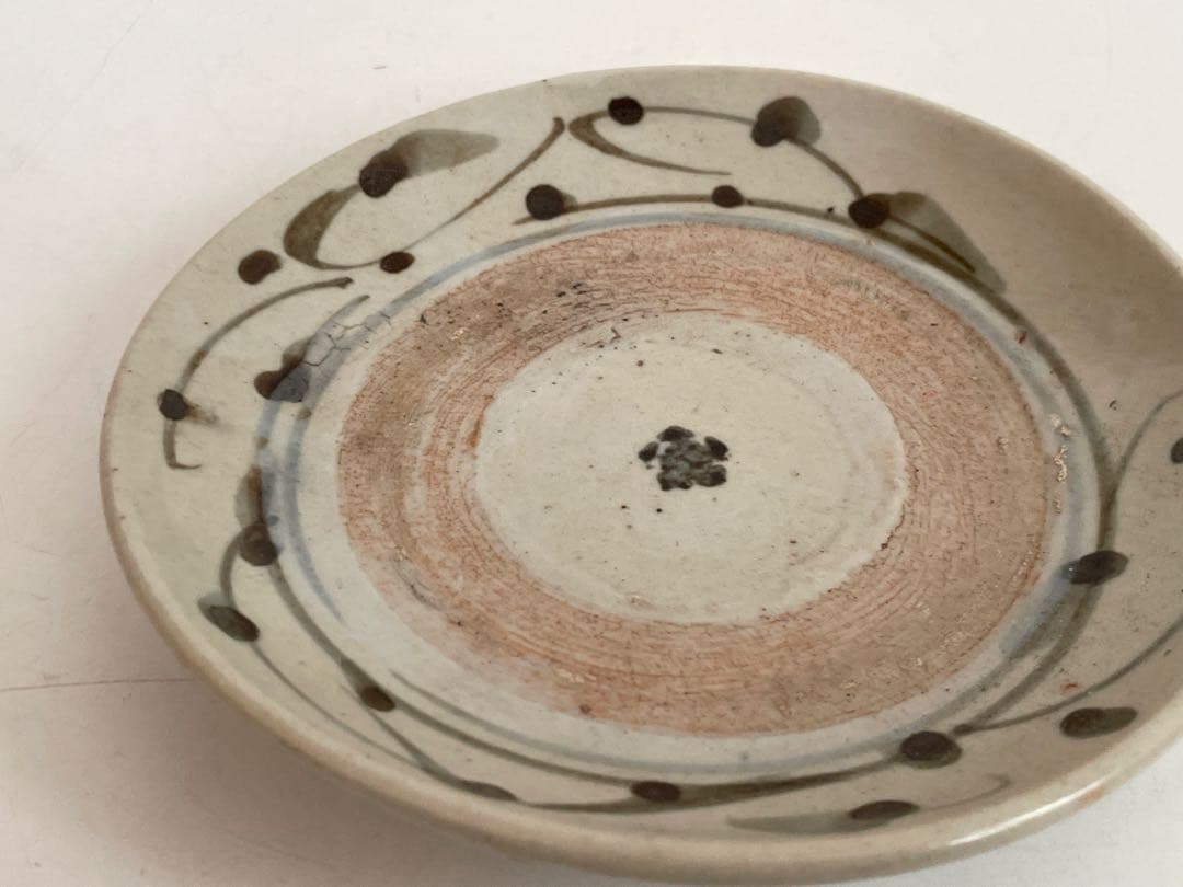 骨董　アンティーク　くらわんか　波佐見　染付　唐草文様　小皿　初期伊万里　民芸