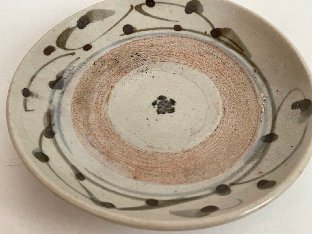 骨董　アンティーク　くらわんか　波佐見　染付　唐草文様　小皿　初期伊万里　民芸