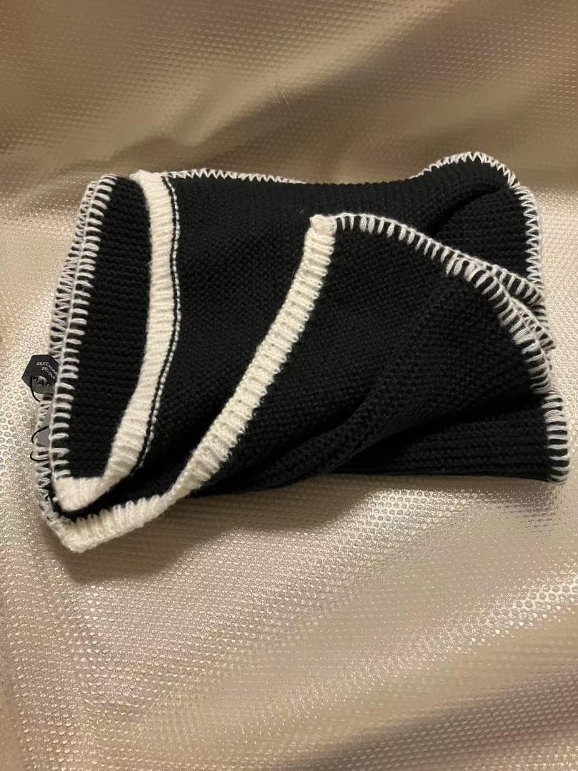 CCロゴ ニットマフラー ブラック/ホワイト♡ 新品未使用