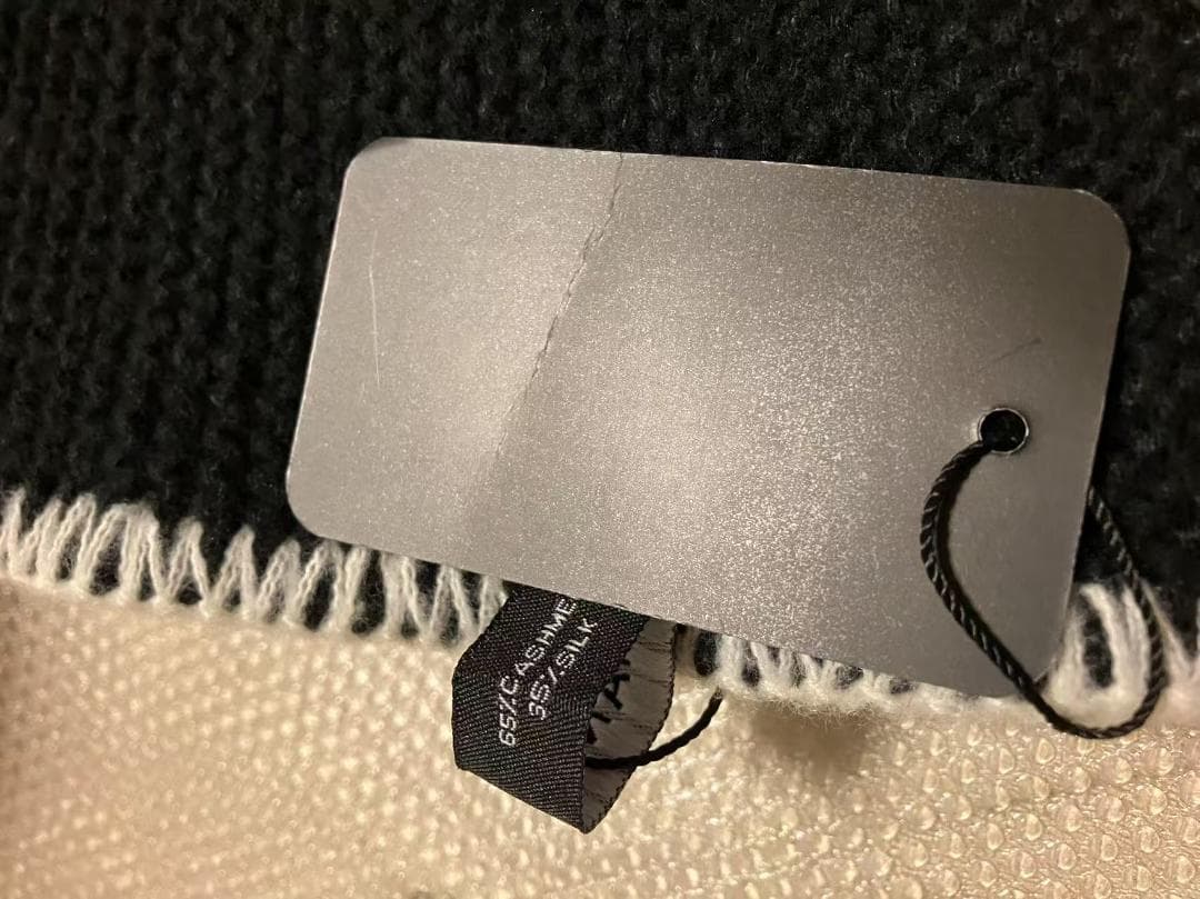 CCロゴ ニットマフラー ブラック/ホワイト♡ 新品未使用