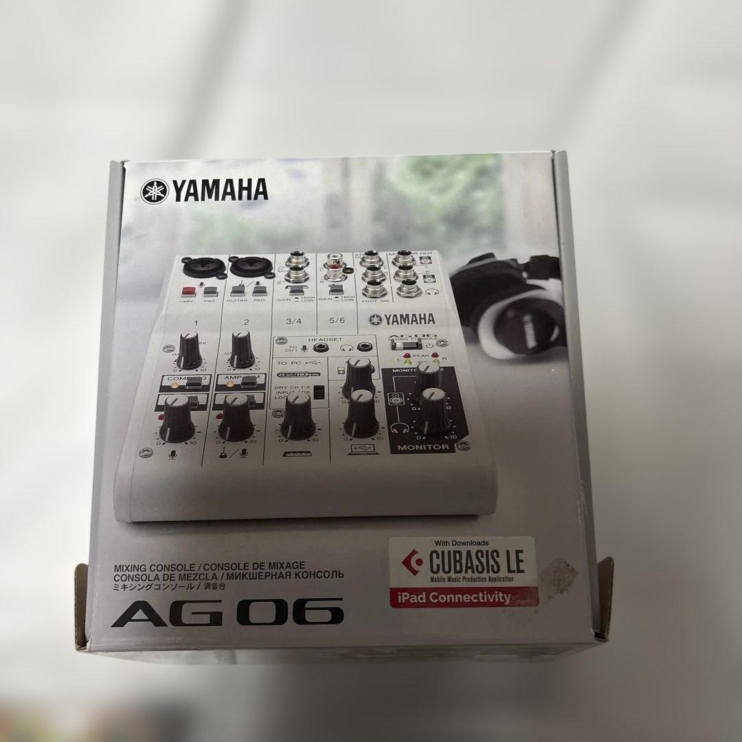 美品YAMAHA AG06 ヤマハ ミニミキサー USBバスパワー ホワイト