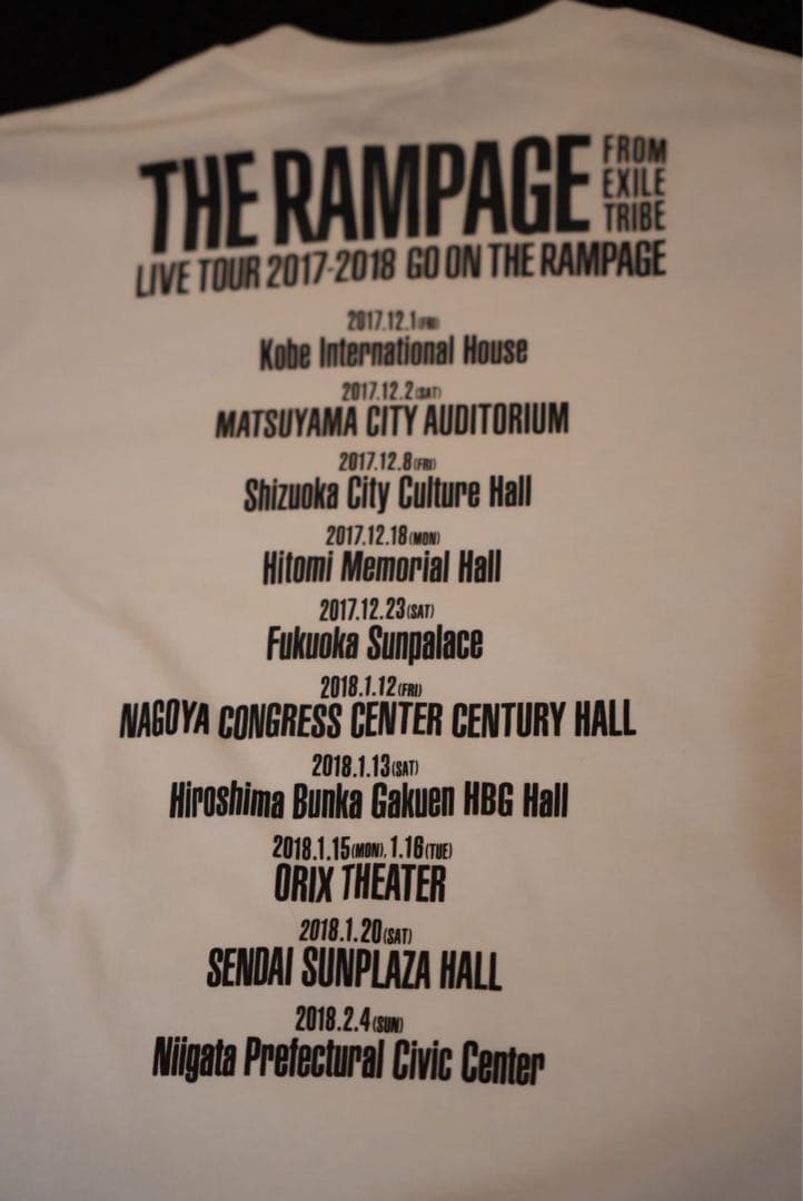 【美品】RAMPAGE ランぺ　サイン入りTシャツ