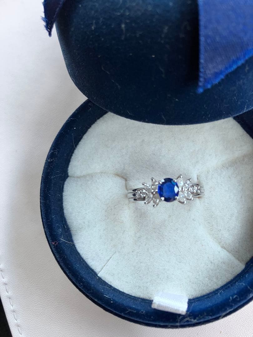 天然石指輪　リング　ブルー