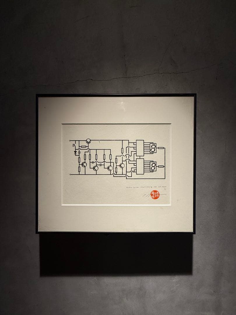 希少　宮島達男　89\" シルクスクリーンEdition限定3 印　直筆サインあり