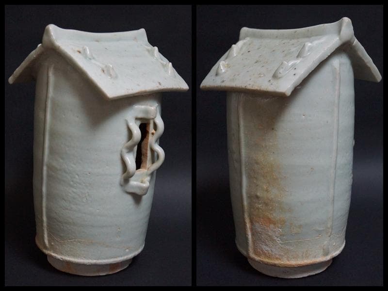 宋時代  青白磁穀倉 置物 影青香炉 越州窯青磁 唐物茶道具 共箱付 古渡