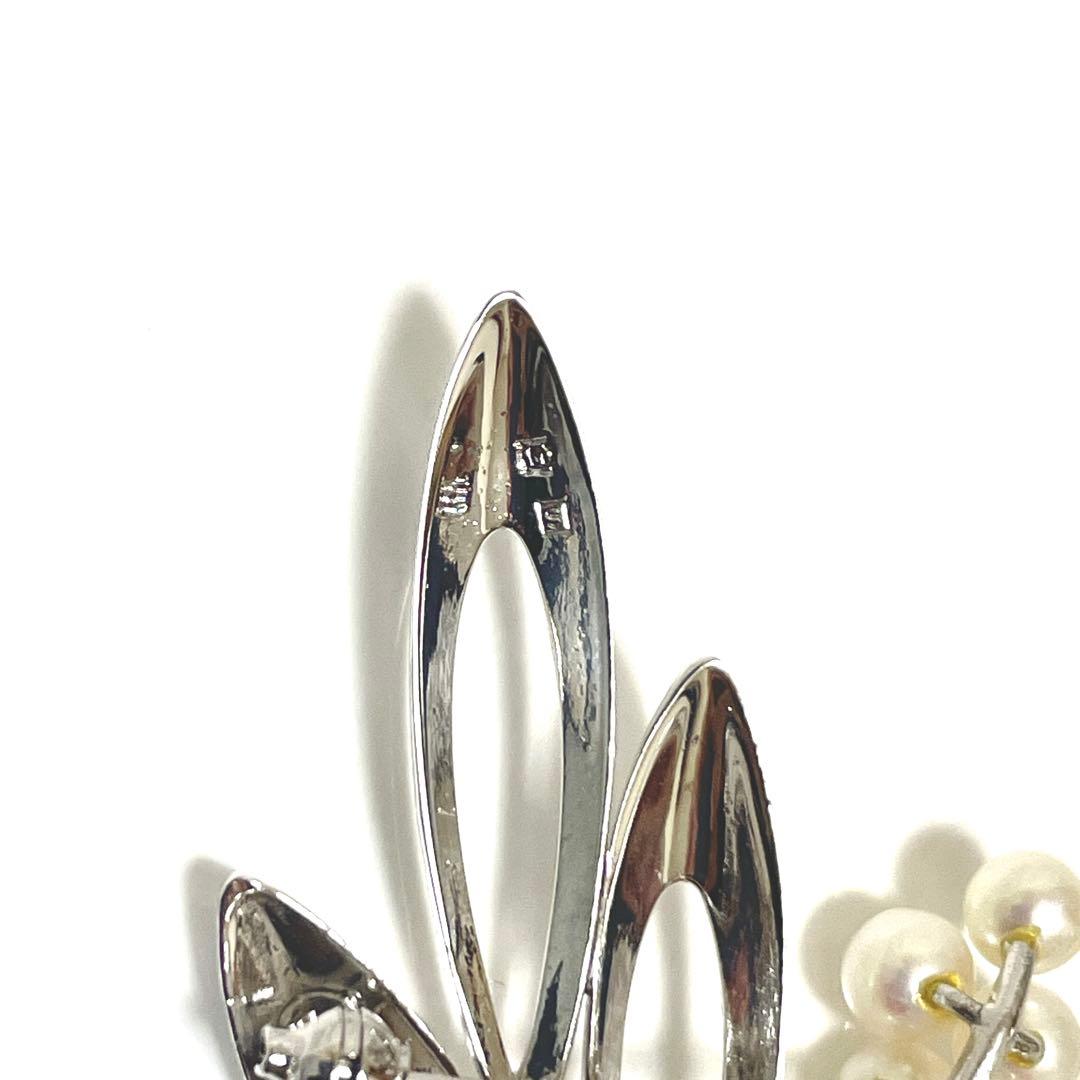 超希少✨皇室御用達 ミキモト アコヤ真珠 ベビーパール ブローチ リーフ