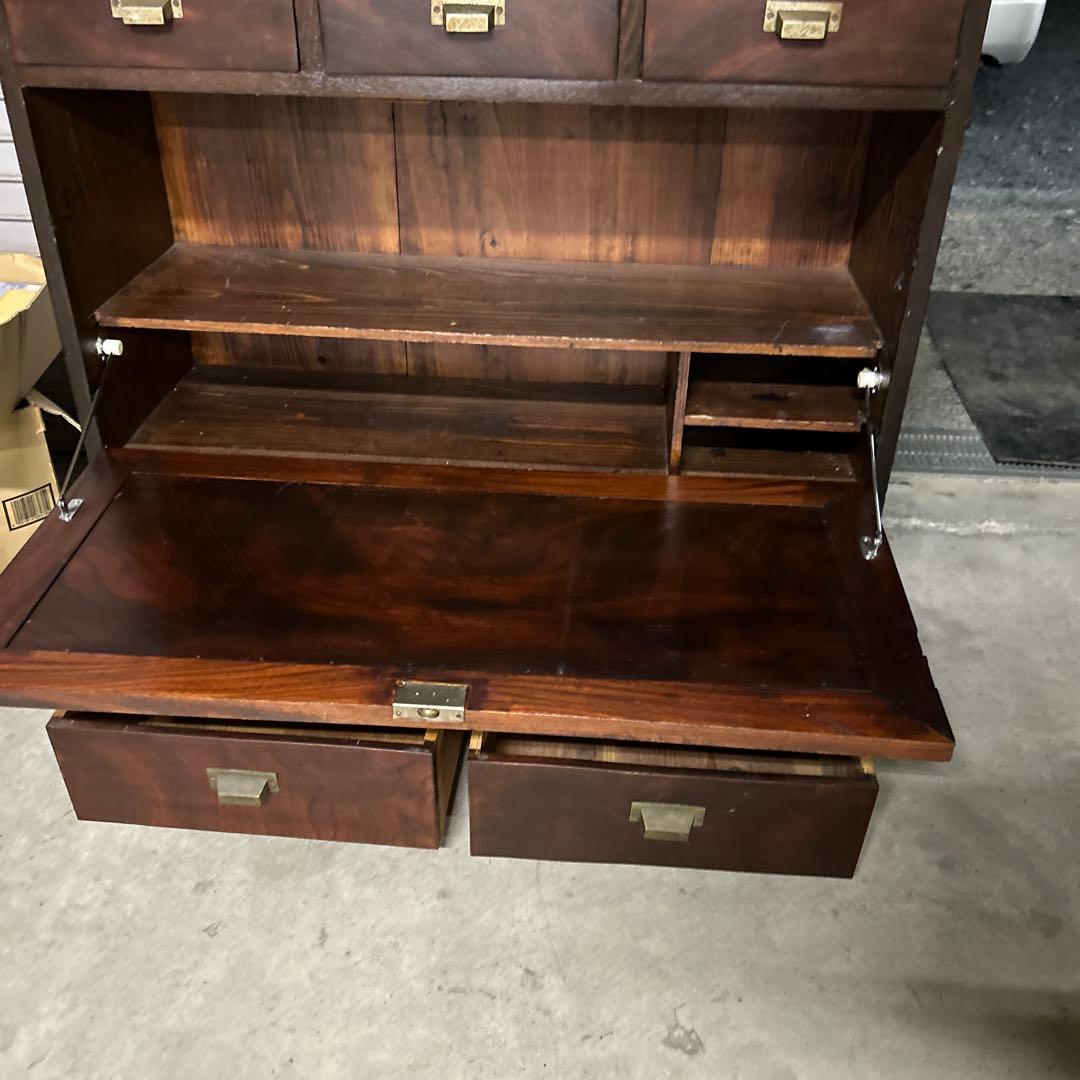 古く味のある木製の引き出し5杯　チェスト　昭和レトロ　古家具　古民家　時代家具