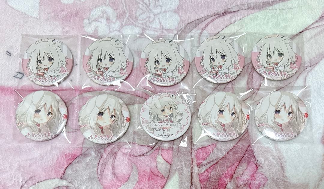 あまいろショコラータ 苺華 缶バッジ しらたまこ