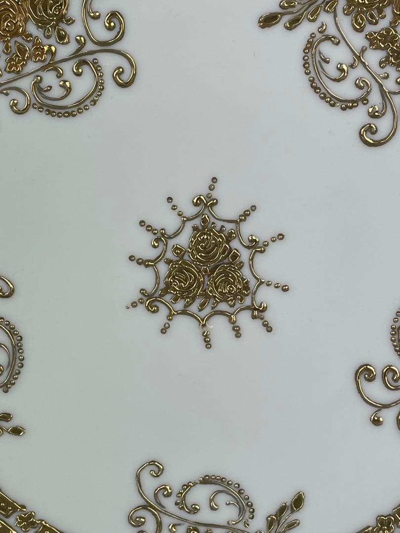 オールドノリタケ ２４．１cm ジュエル エナメル 金盛り プレート 皿