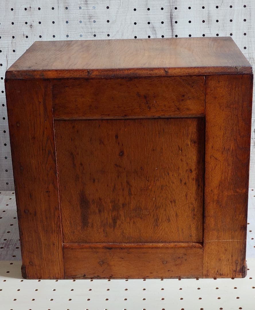 昭和レトロ 古家具 4段 木製小引き出し アンティーク 書類棚　マルニ