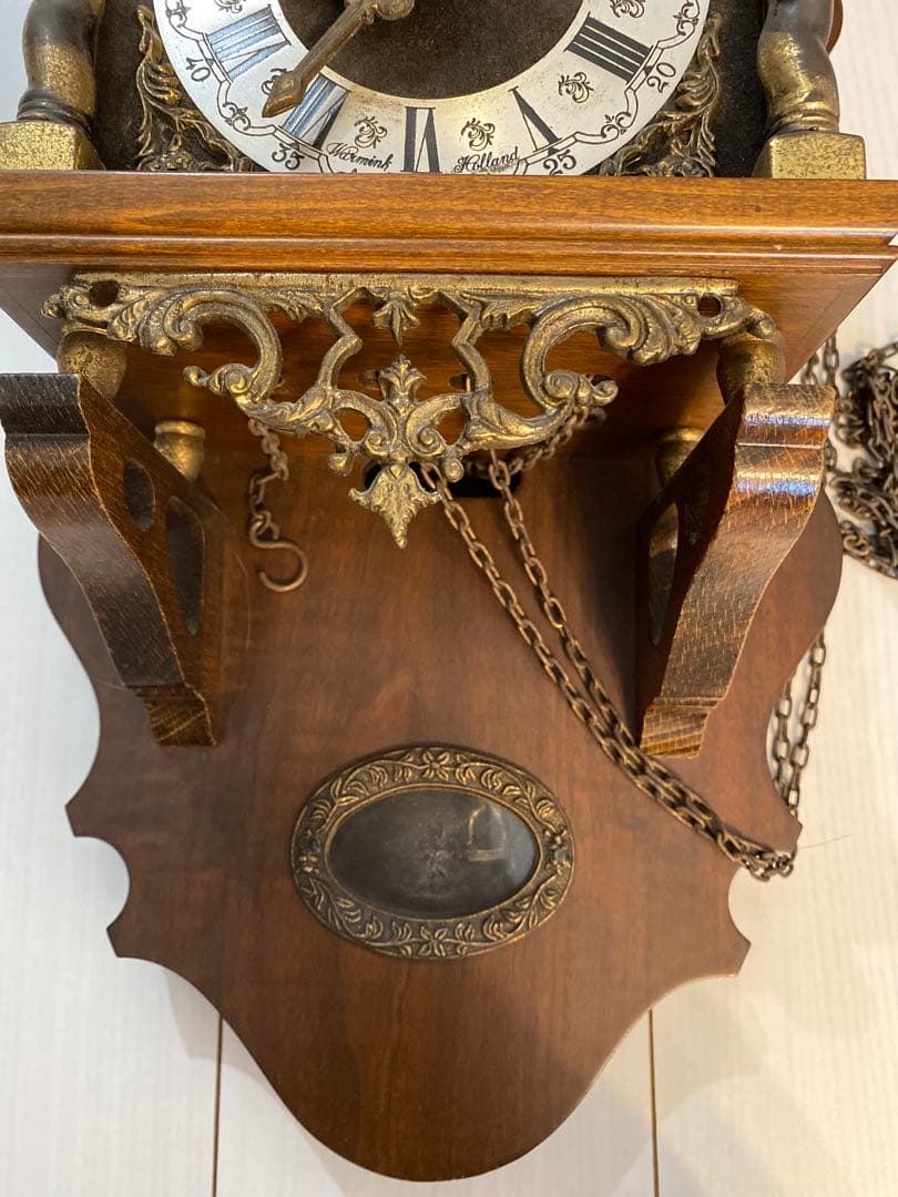 掛け時計　オランダ　Warmink社　ザーンセ時計　アンティーク