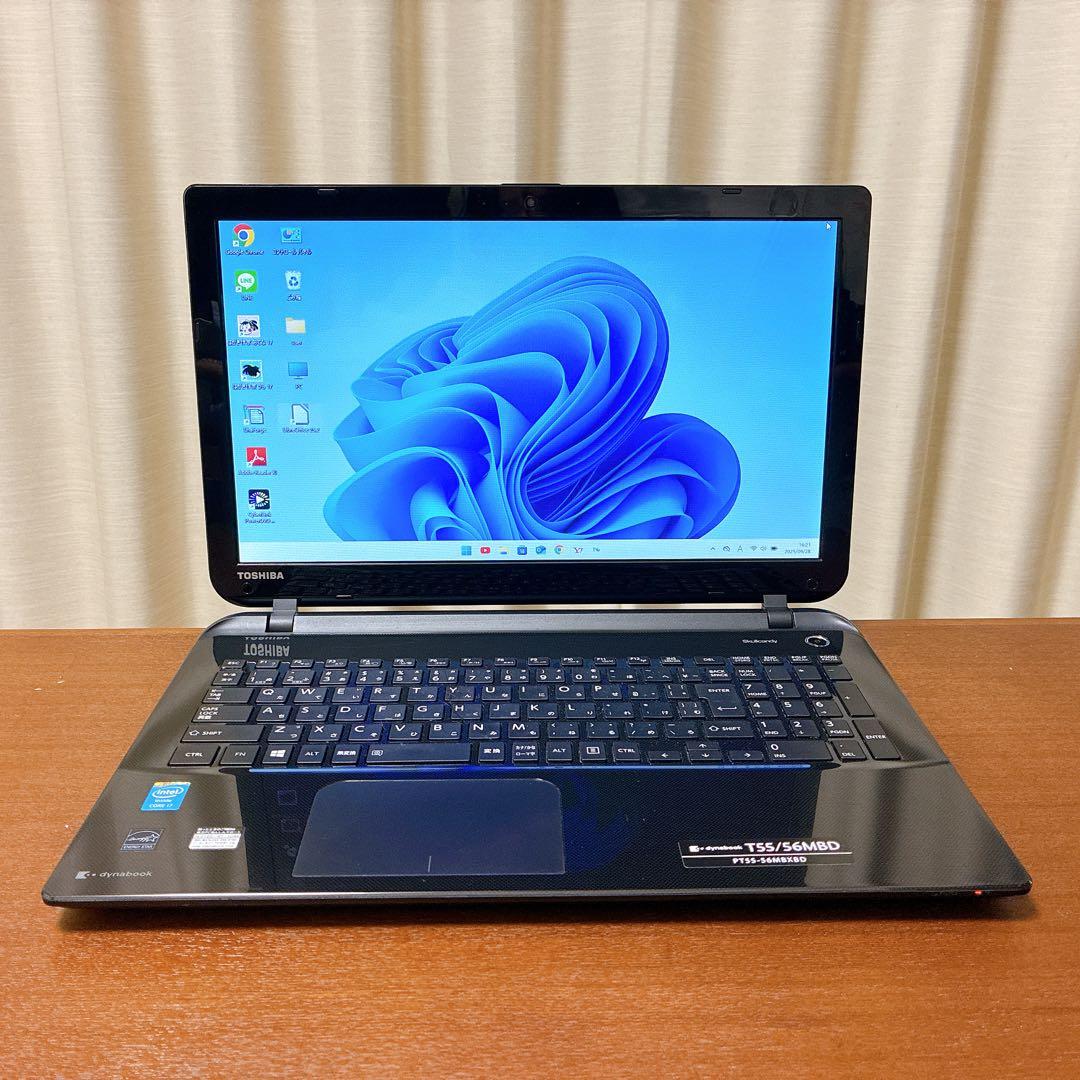 SSD256GB/8GB/Win11/DVD/カメラ/i7/東芝ノートPC