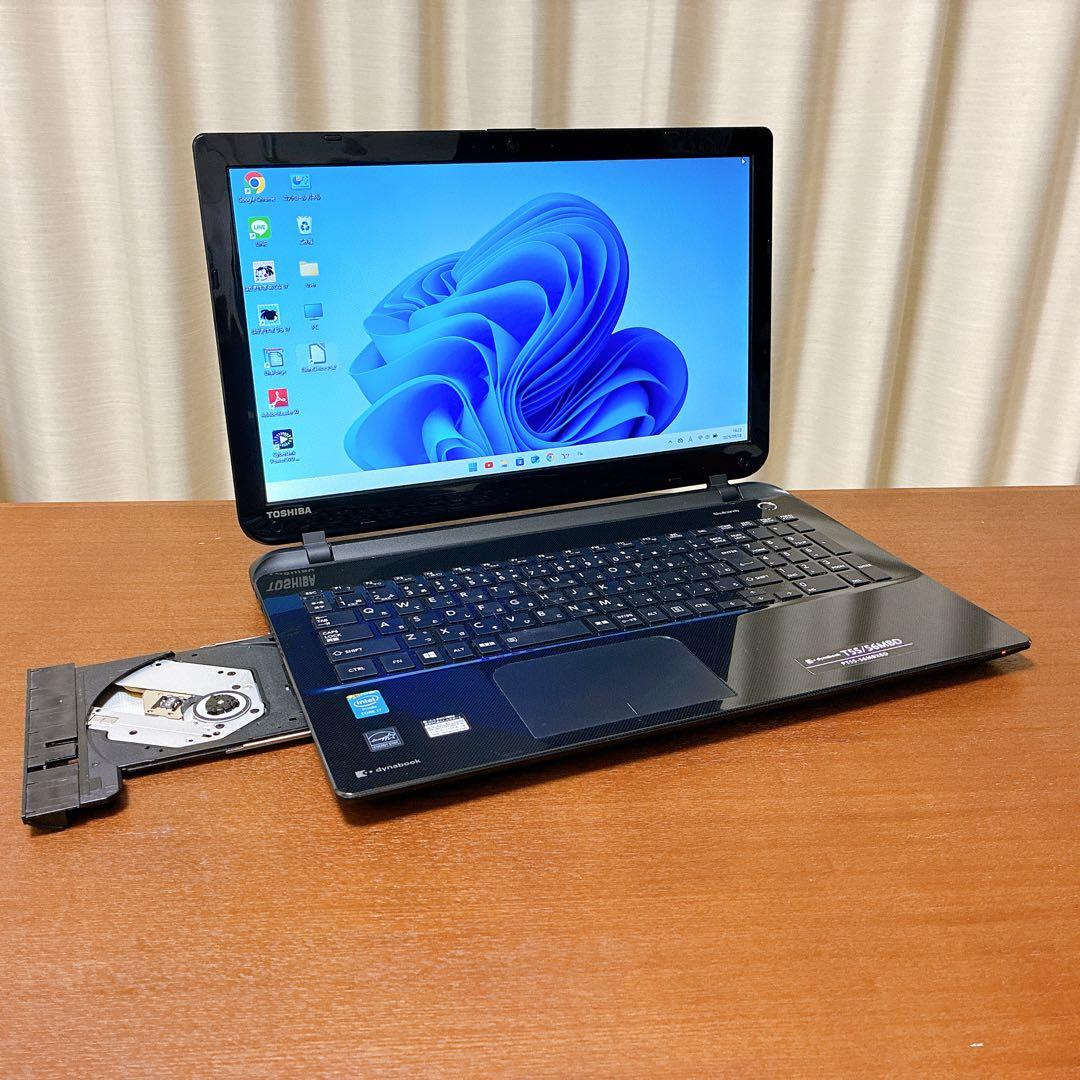 SSD256GB/8GB/Win11/DVD/カメラ/i7/東芝ノートPC