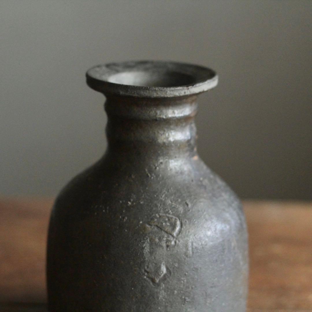 能野焼 薩摩苗代川焼 仏花器 古美術 古道具 アンティーク 花入 徳利 古薩摩