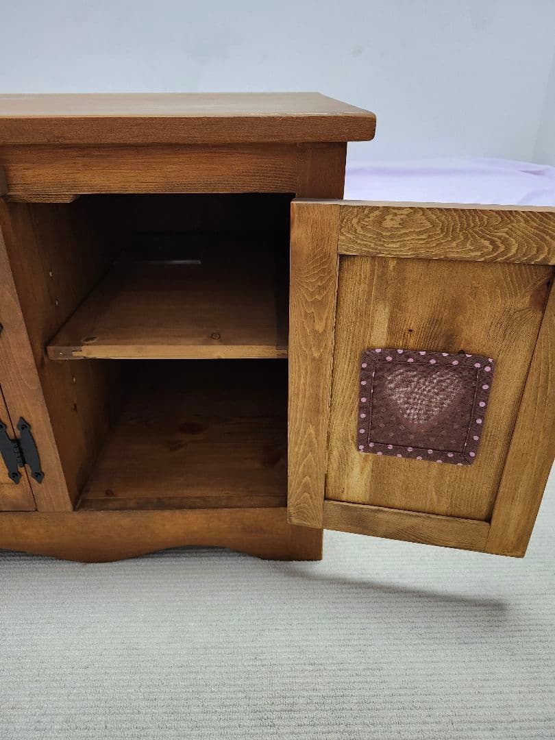 カントリーテレビ台 ガラス扉付き