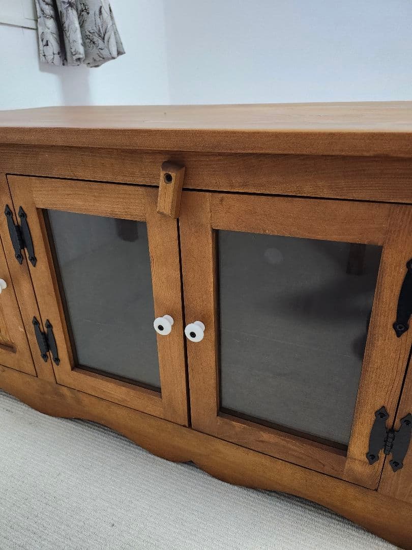 カントリーテレビ台 ガラス扉付き