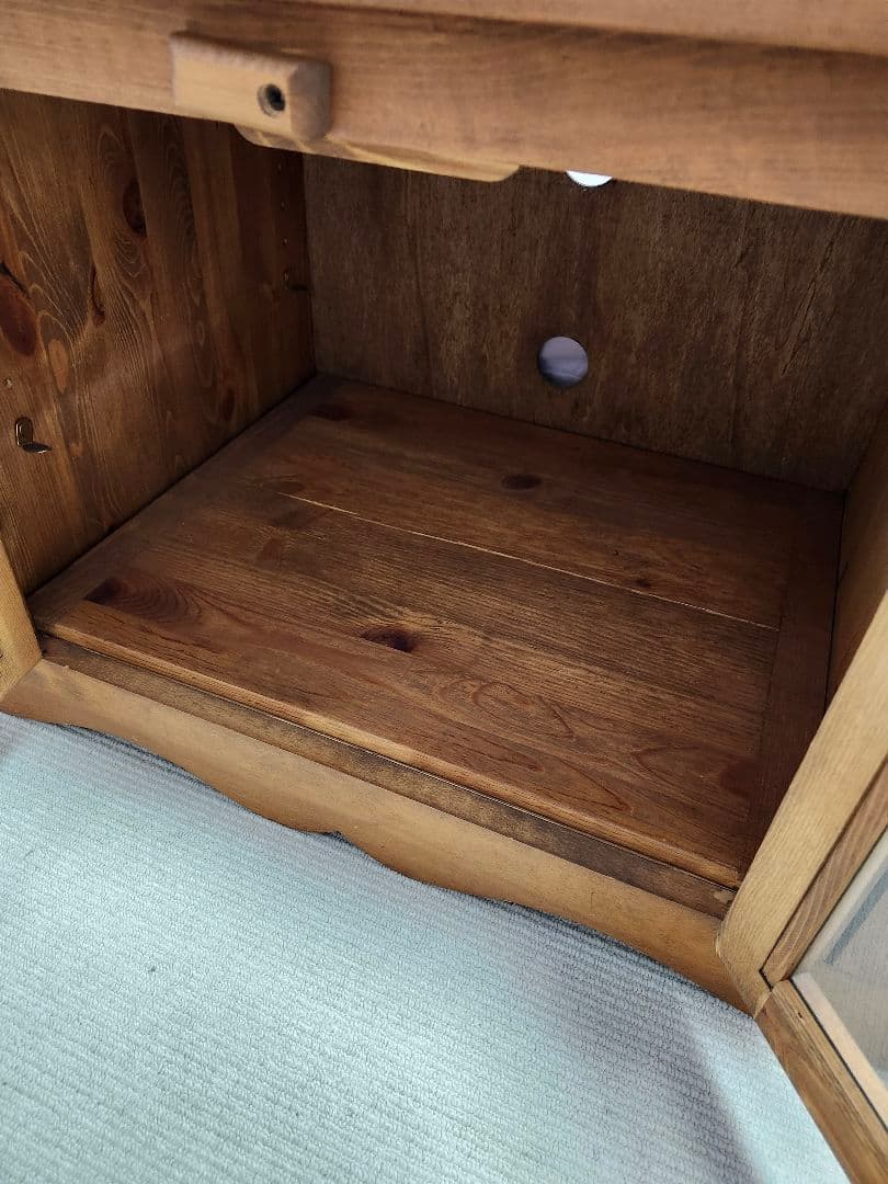 カントリーテレビ台 ガラス扉付き