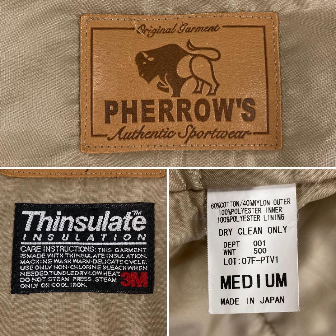 10M359◯ PHERROW'S 中綿 シンサレート ベスト アウター 秋冬