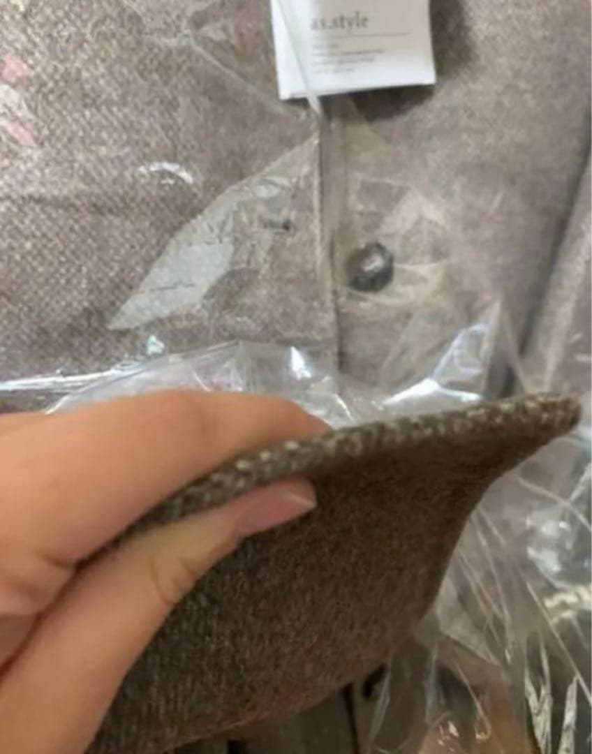 as.style ステンカラー ハンドメイド ミドルコート ブラウン nugu