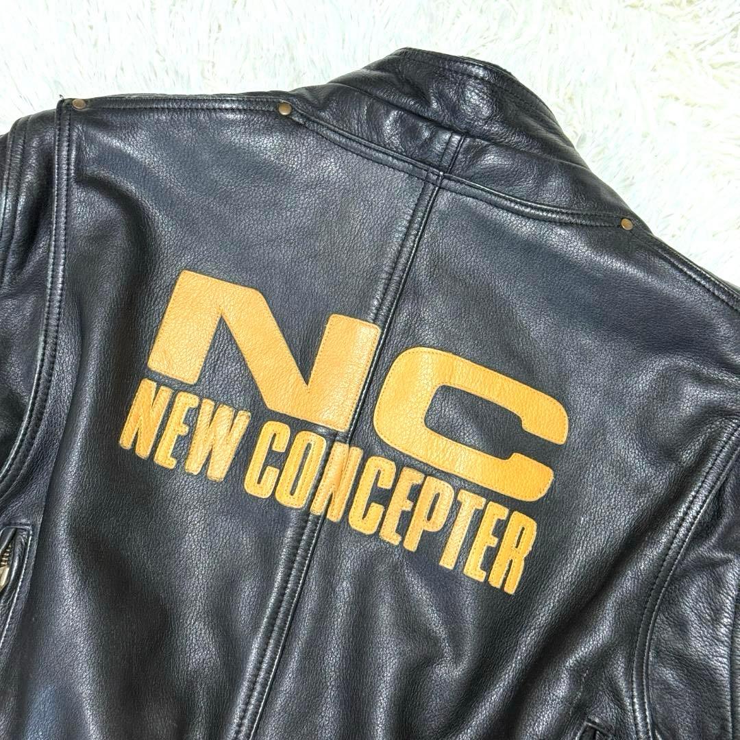 カドヤ ニューコンセプター レザー ライダースジャケット 黒 L-XL相当