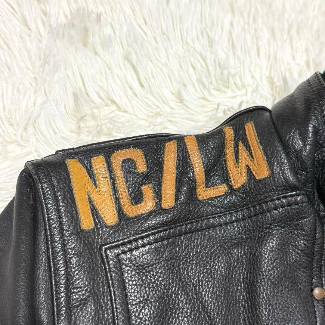 カドヤ ニューコンセプター レザー ライダースジャケット 黒 L-XL相当